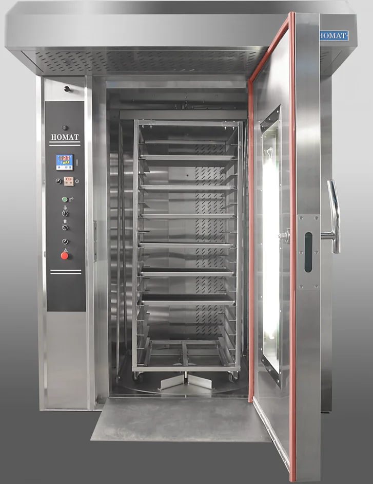 Electric /Gas/Diesel Rotary Rack Bread Oven 32 Trays Industrial Bakery Rotary Oven