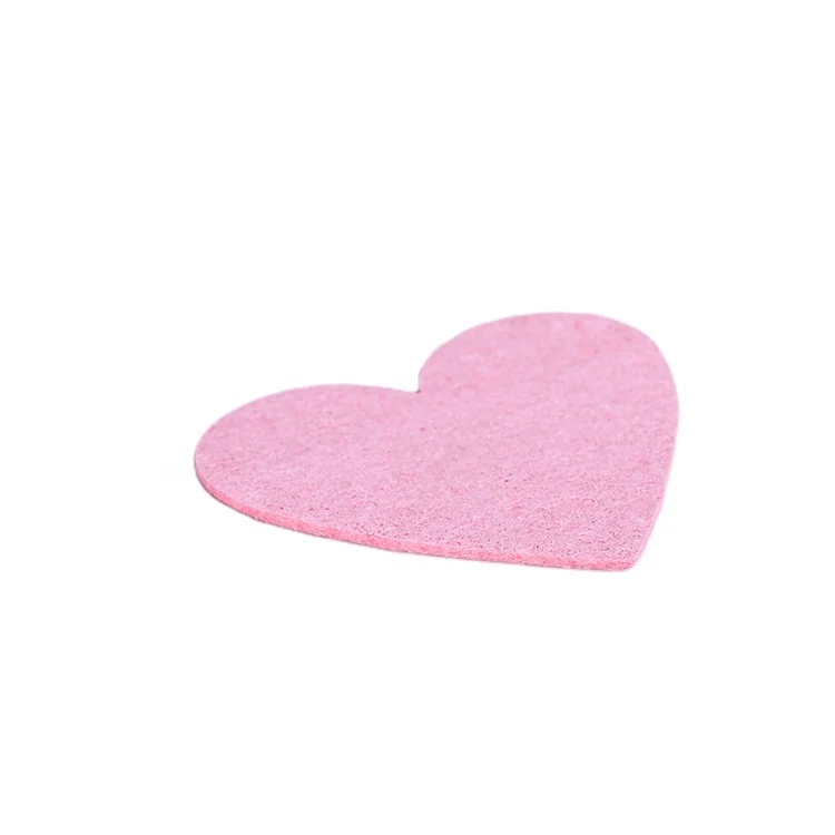 Heart Shaped Makeup Compress Facial Cleansing Sponges Natural  Colourful sponge