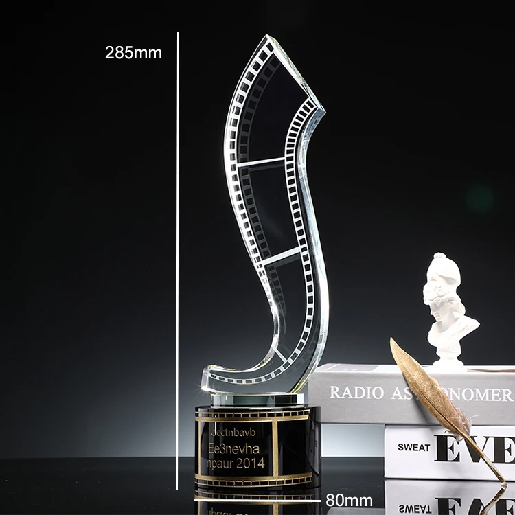 TV & film Character crystal trophy for movie Memorial awards