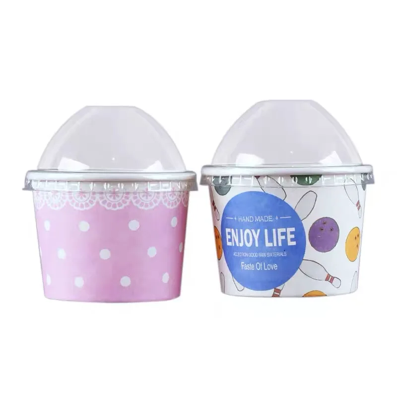 Wholesale Popular Custom Design Biodegradable Ice Cream Yogurt Cup Disposable Paper Cup