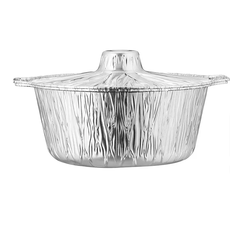 Food Takeaw Charger Container Pots Food Packing Aluminum Foil Silver PET Round Aluminum L Lid Samsunguty Disposable with Lid 30g