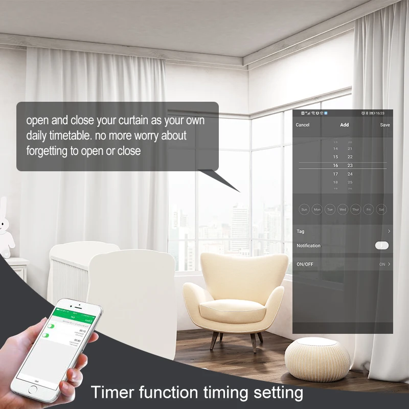 New product idea 2022 EU/UK curtains switch automation tuya smart life App remote open/close shutter curtain switches