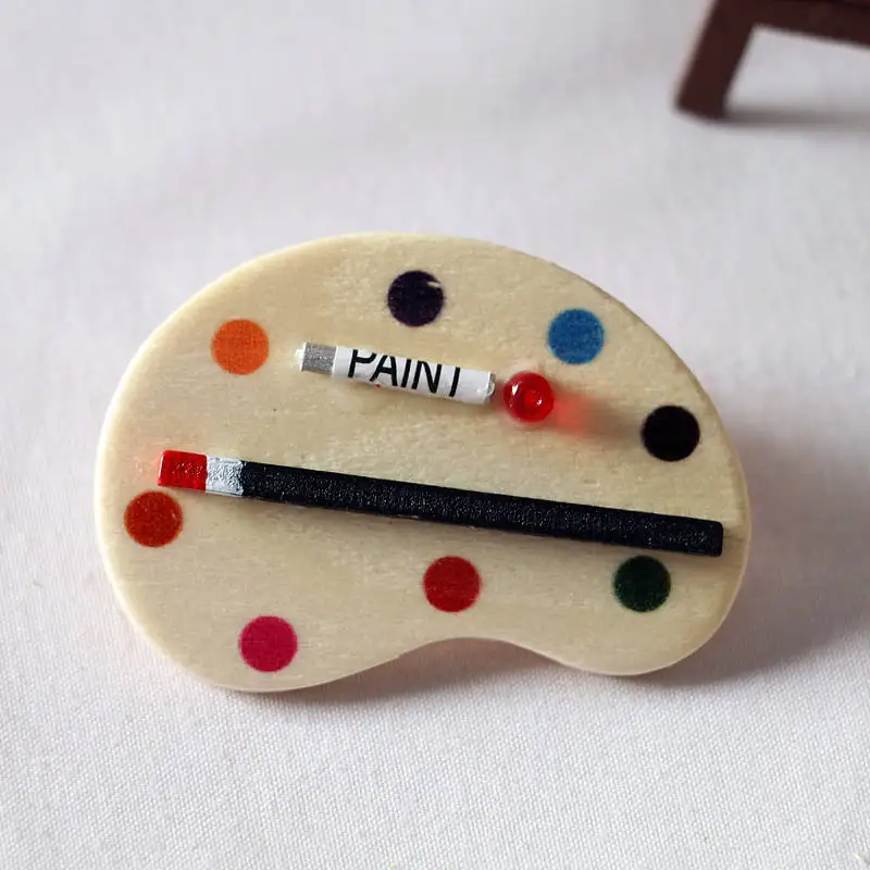 Wholesale oval shape Wood Miniature Color Palette Miniature Wooden Oil Painting Palette