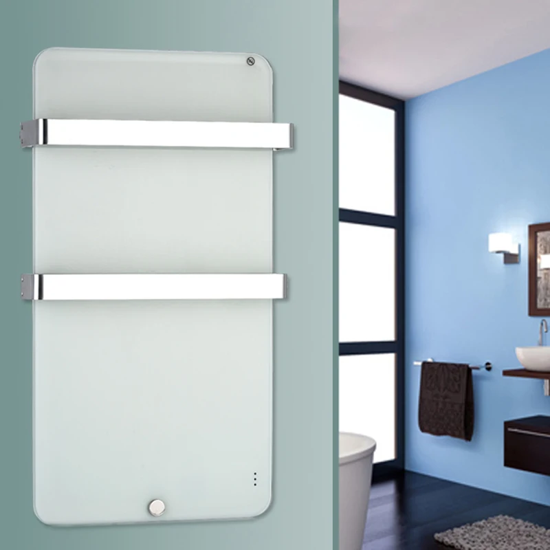 OEM Glass bathroom towel warmer rack electric heating towel rack 400W
