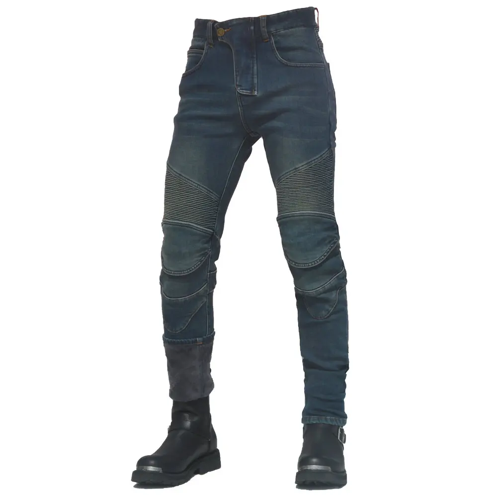 
New motorcycle jeans men and women motorcycle riding pants winter plus velvet waterproof and warm racing pants 