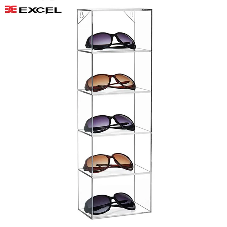 Custom Acrylic Countertop Sunglasses Display case Looking eyewear Optical Organizer Display Show case Lockable