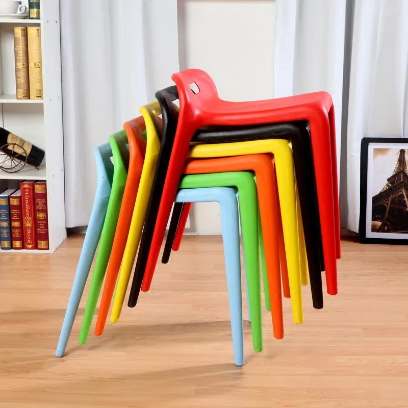 leisure nordic dining chair living room chair Polypropylene no back rest stool modern home furniture waterproof