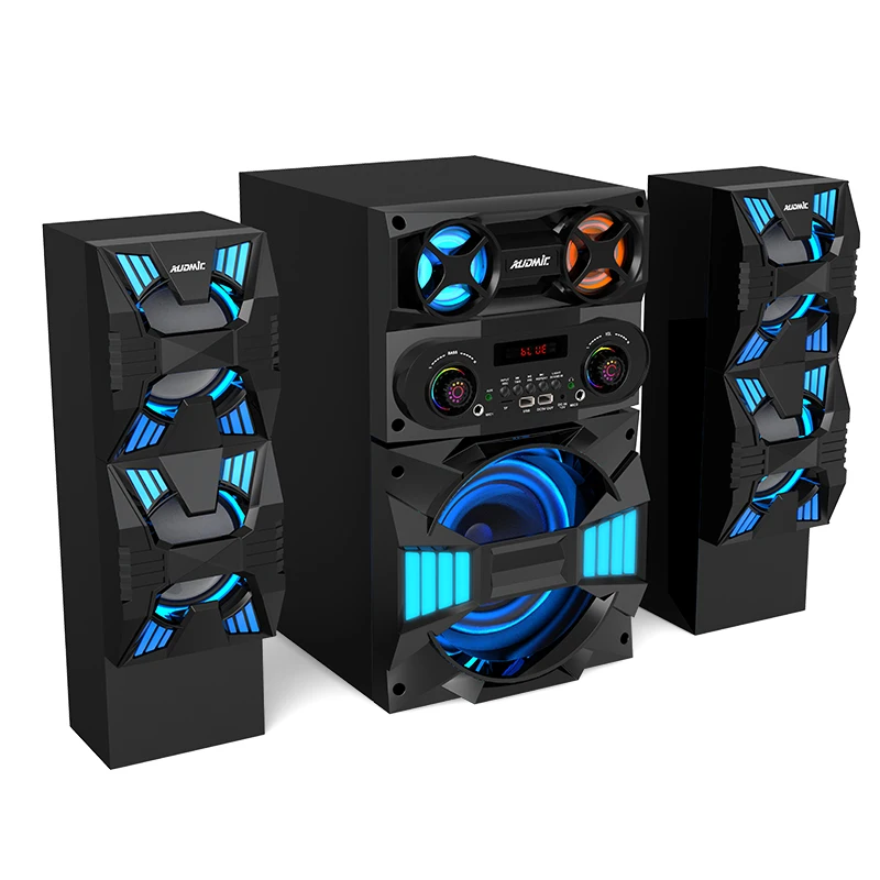High Quality Powerful Subwoofer Speaker Amplifier Audio Processor Professional Audio DJ Bass Speaker 2.1 LED Multimedia Speaker