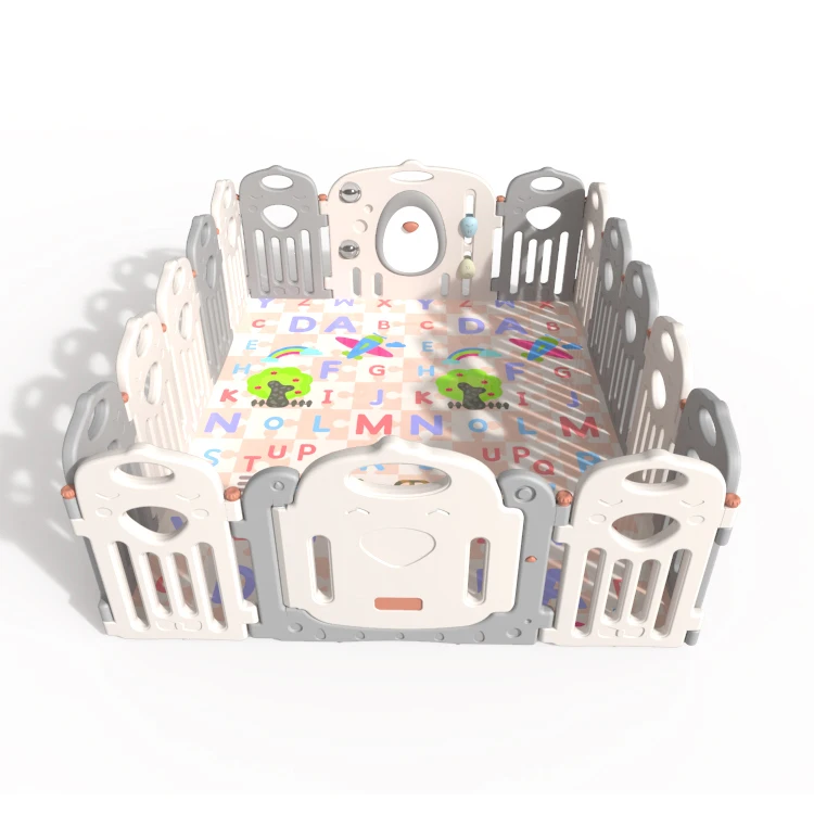 
Plastic Safety Game Fence for Kids Playing Children Protection Yard Plastic Baby Game Playpen with 14+2 Panel 