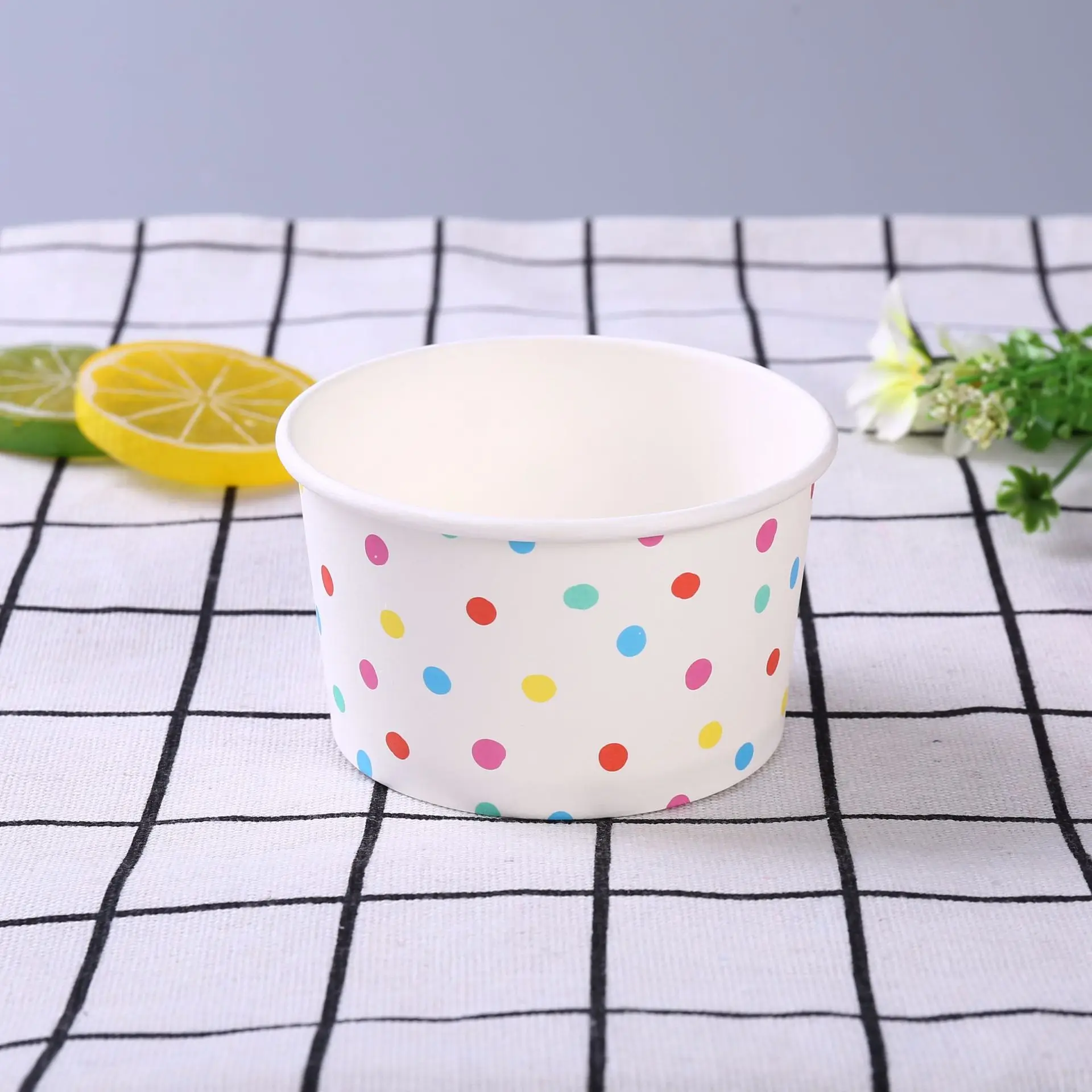 Disposable Food Grade Eco Paper Food Container Kraft Paper Soup Bowl