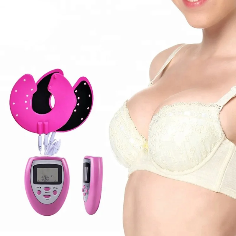 
Vibrating chest Massage Electronic Pulse 2 Channels breast enhancement massage bra 
