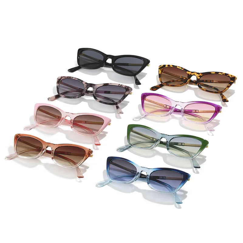 Fashion sun glasses trend European and American cat eye sun glass with diamond inlaid high-grade designer shades