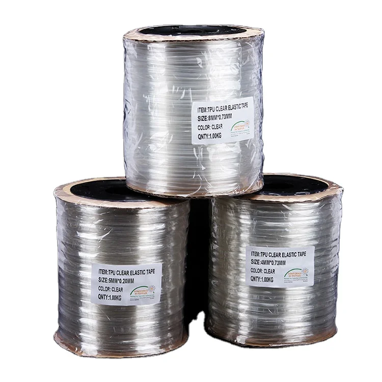 Wholesale High Quality Bra Clear Tape TPU Mobilon Elastic Tape Garments Accessories TPU Elastic Tape