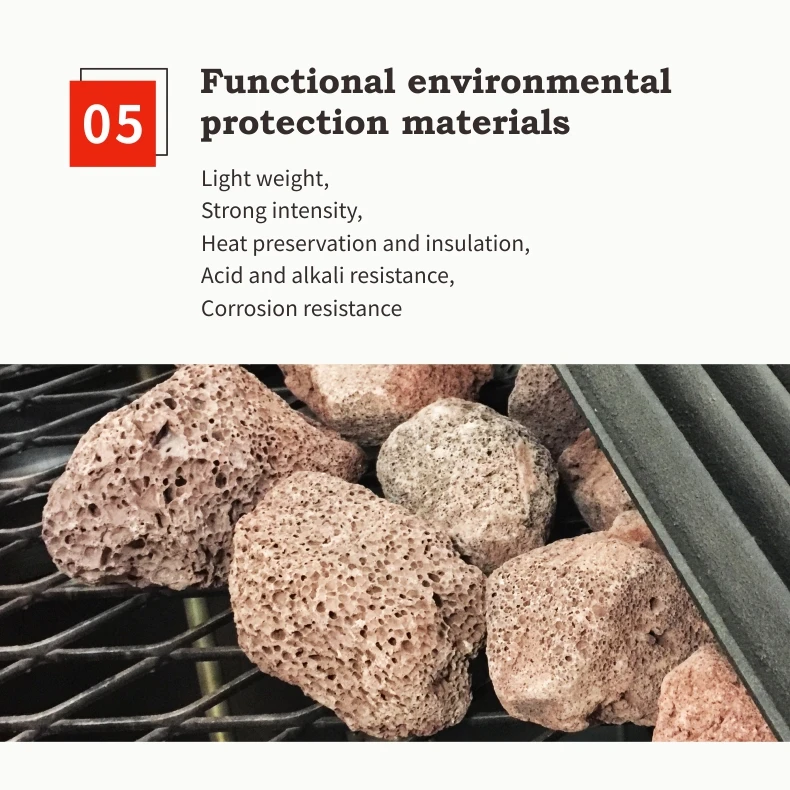 Restaurant Professional Gas Countertop Countertop Lava Rock Gas BBQ Grill