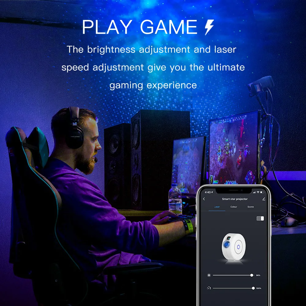 VENZ star projector Smart Led Galaxy Laser Star Night Sky remote control smart device Light Projector