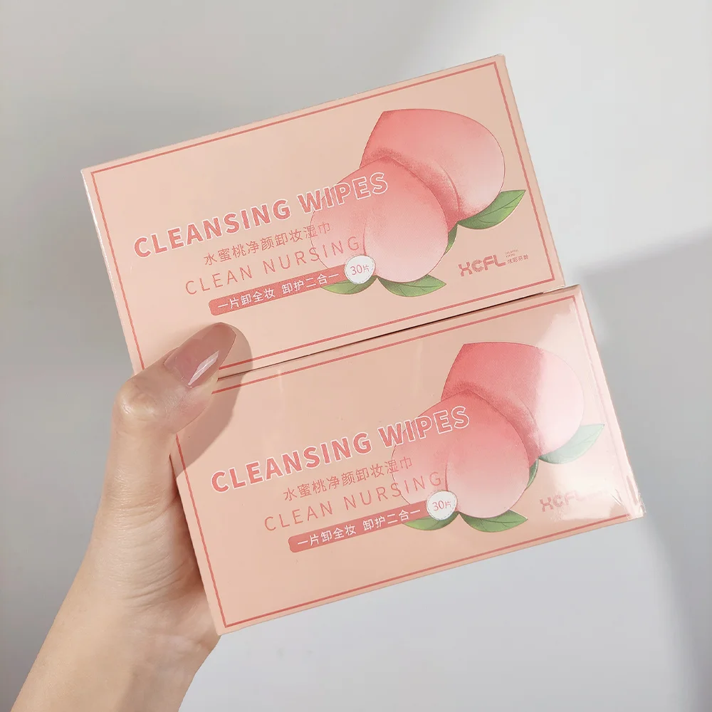 S,BELLE   Peach Makeup Remover wipes Gentle makeup remover does not irritate skin