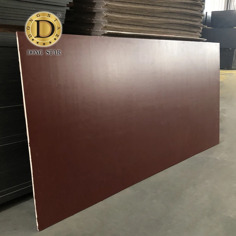 Phenolic Waterproof Film Faced Plywood 18mm Concrete Formwork System Brown Film Faced Plywood