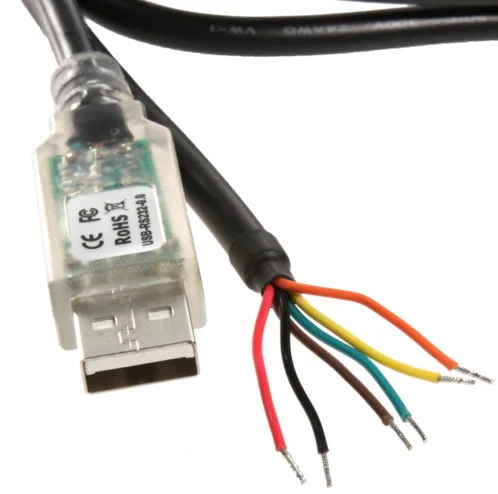 FTDI USB-RS232-WE-1800-BT-0.0 CABLE, USB to RS232 SERIAL, 1.8M, WIRE END