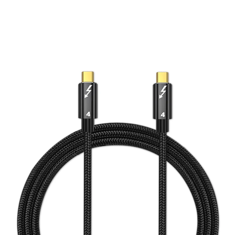 Thunderbolt 4 Dual Type C Data cable 40Gbps Usb C Cable 8K HD USB-C Data Transfer PD100w 5A 40Gbps and 8K video thunderbolt4