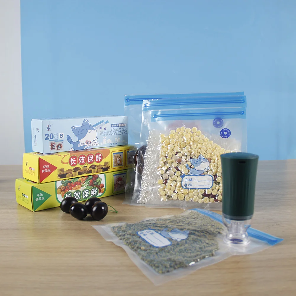 Durable Sturdy Vacuum Storage Bags Vegetable Plastic Food Packaging Vacuum Sealer Bag with Air Valve