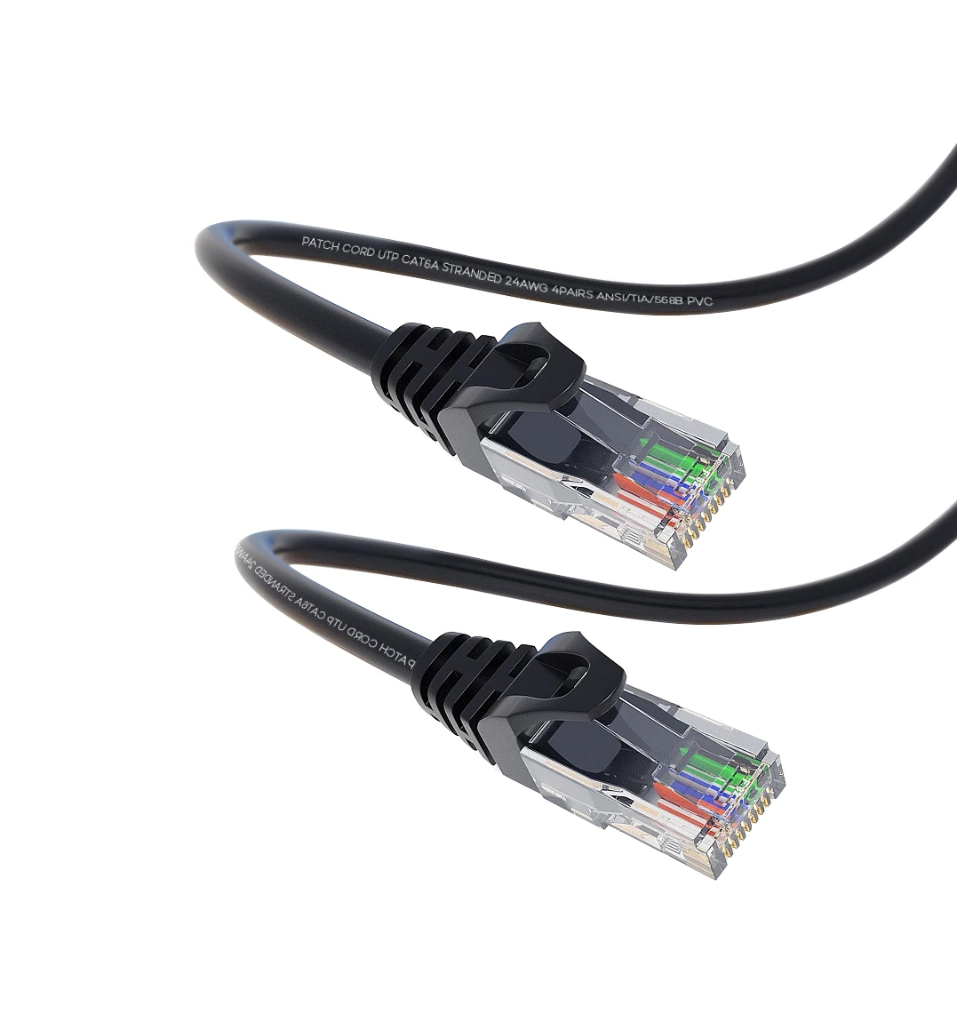 23.5cm double head Slim Cat6 28awg UTP OEM bare copper  utp patch cord 4 pairs network ethernet cable network