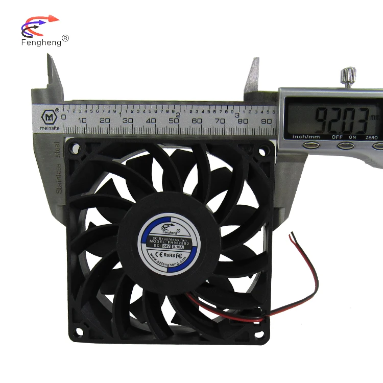FH9225BH12V 92X92X25mm 92mm 9225 12V 24V EC  30Series Tangential Cross Flow Cooling Fan for Air Conditioner
