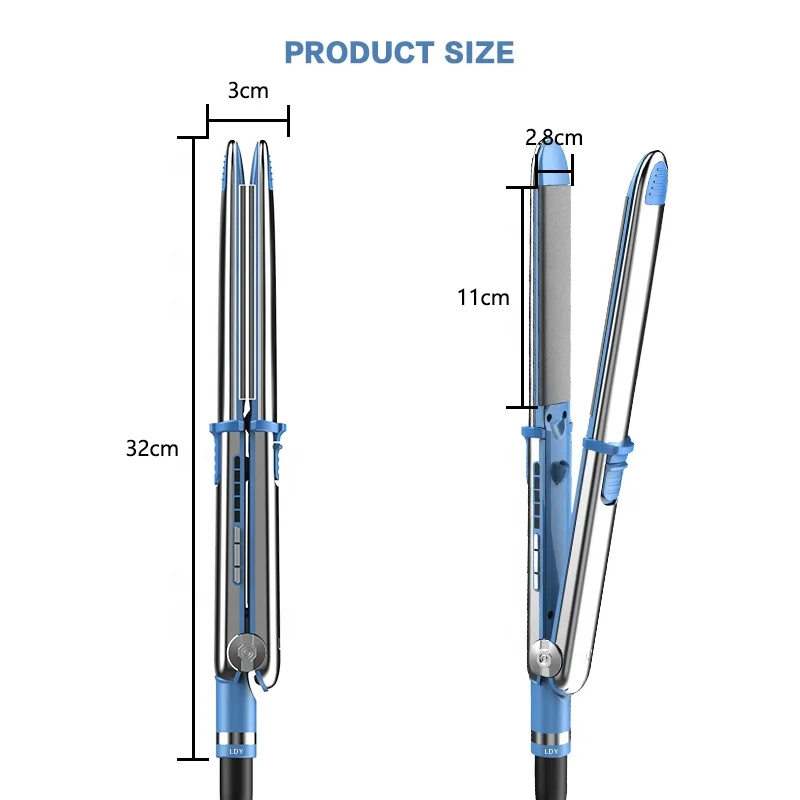 LDY Factory Outlet OEM Customized Hair Straightener Titanium Panel Salon Ceramic Flat Iron Wholesale
