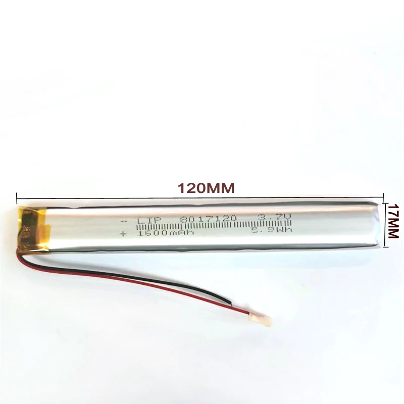 long strip lithium battery 3.7v 8017120 1600mah 5.92wh li-po li polymer lipo led strip light lithium ion batteries