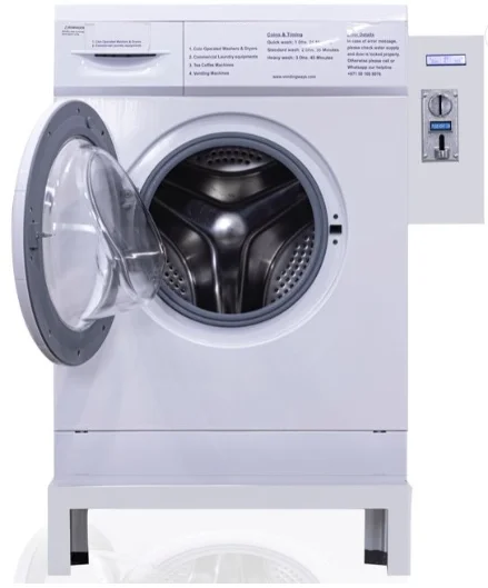 Commercial Coin Operated Washing Machine Token Operated Washers and Dryers Laundry Equipment with Mobile App Coin Count Tracker