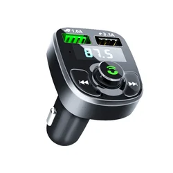 Bt Car Hands-free Wireless Fm Transmitter Qc Charger Dual Equipped Usb Player Car Radio Mp3 Player 2 USB Port, 1&3.1 3 Year