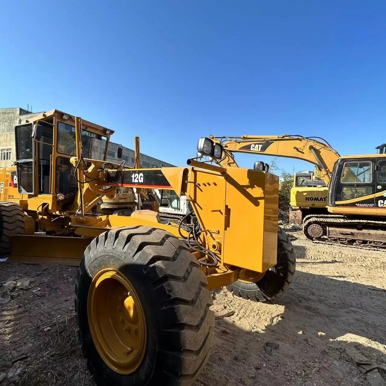 Original Japan Used Cat 12G motor loader Caterpillar 12G excavator easy to operation low maintenance cost