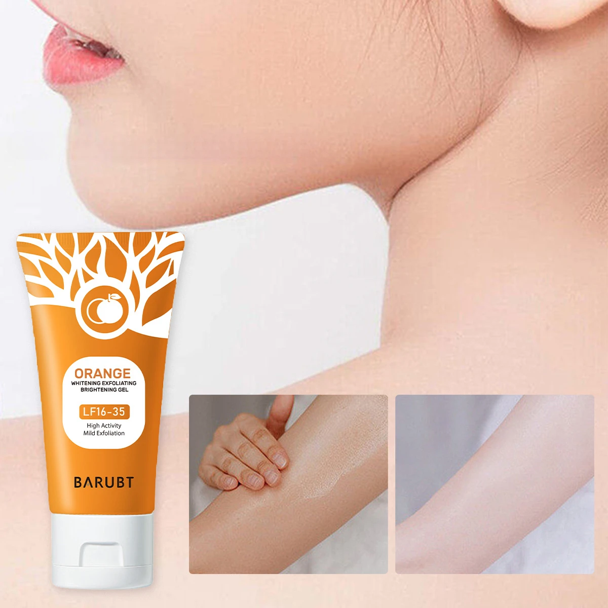 OEM ODM Peel Old Horniness Skin Brightening Clearnig Orange Exfoliating Whitening Cleaning Gel For All Skin Type