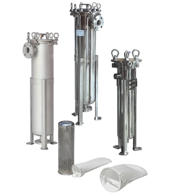 Manufacturers 1-200 micron Steel Bag Filtration Bag Dust Filter Housing On Water Treatment