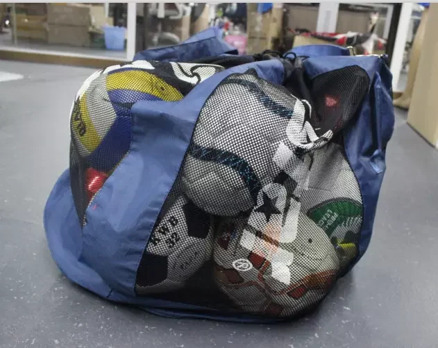 Customized New Basketball Ball Drawstring Mesh Carrying Bag