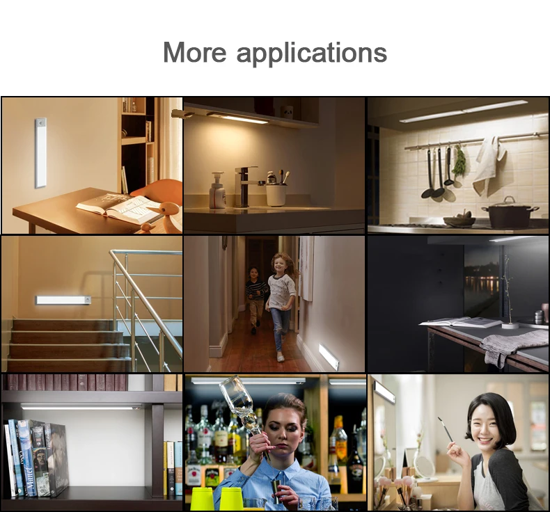 Magnet Led Lamp Wardrobe Light Lampara Led Sensor De Movimiento Indoor Under Charing Led Motion Sensor Automatic Batteries Light