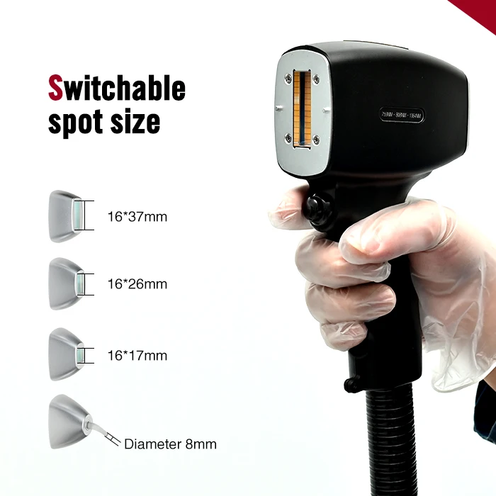 Portable Remote Control System Depilador Diode Laser 755 808 1064 Titanium Laser Hair Removal Machine