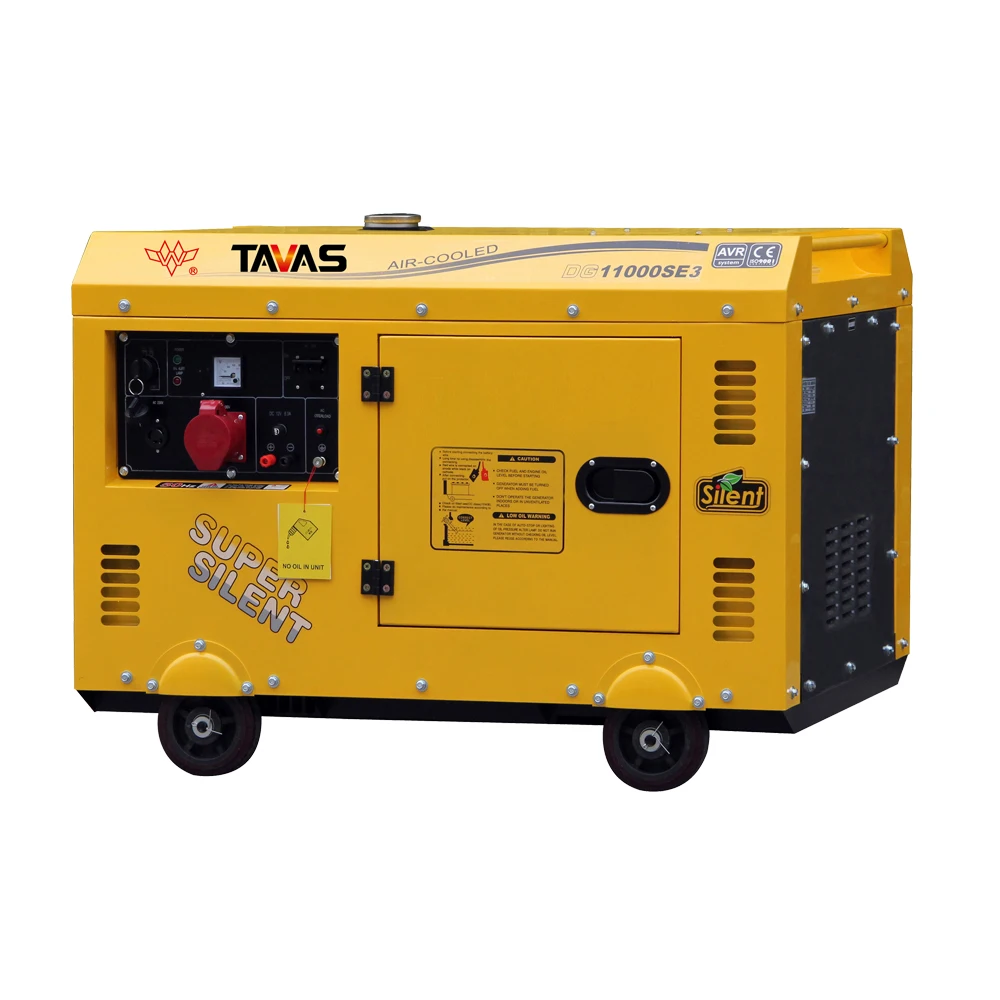 small 10kva silent diesel power generator with wheels