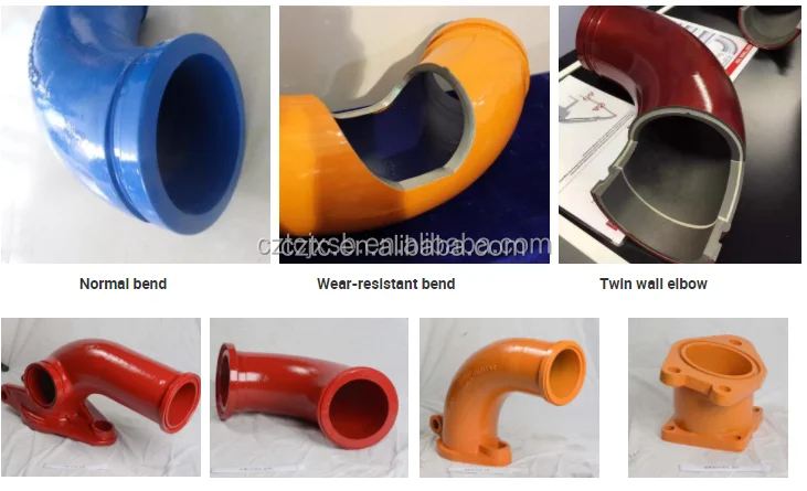 Schwing Spare Parts Elbow DN125 90 Degree   Wtih 100mm Extension  10119116