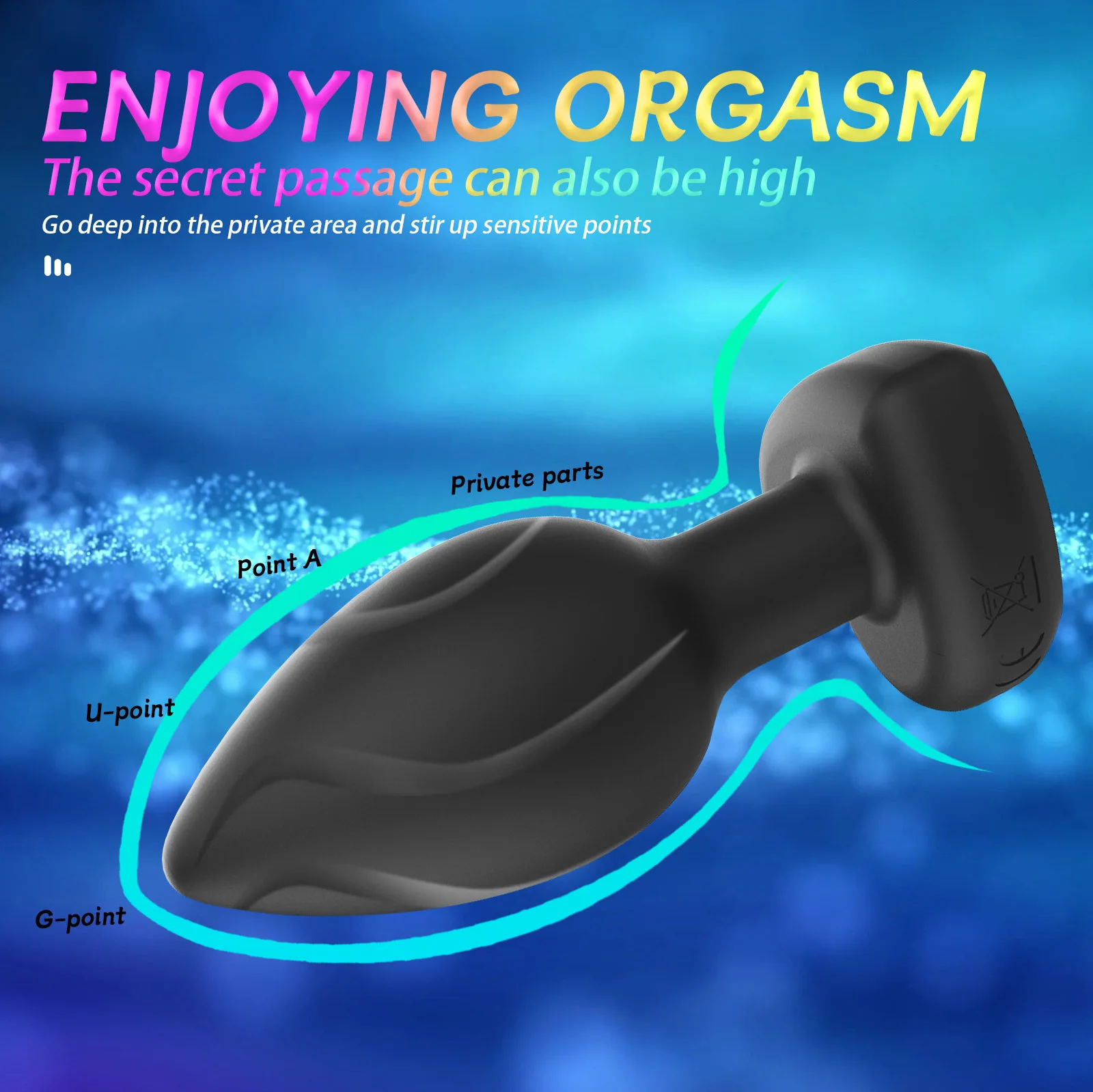 Factory Sale Emit Light Anal Plug Butt Massager Vibrator Sex Toy For Men Women Electric Anal Plug Toys Adult toy%