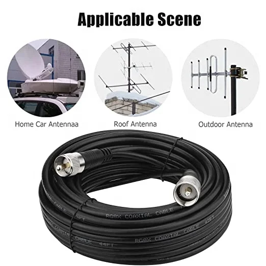 high quality source manufacture direct sales RG213 coaxial cable customized length and color for antenna