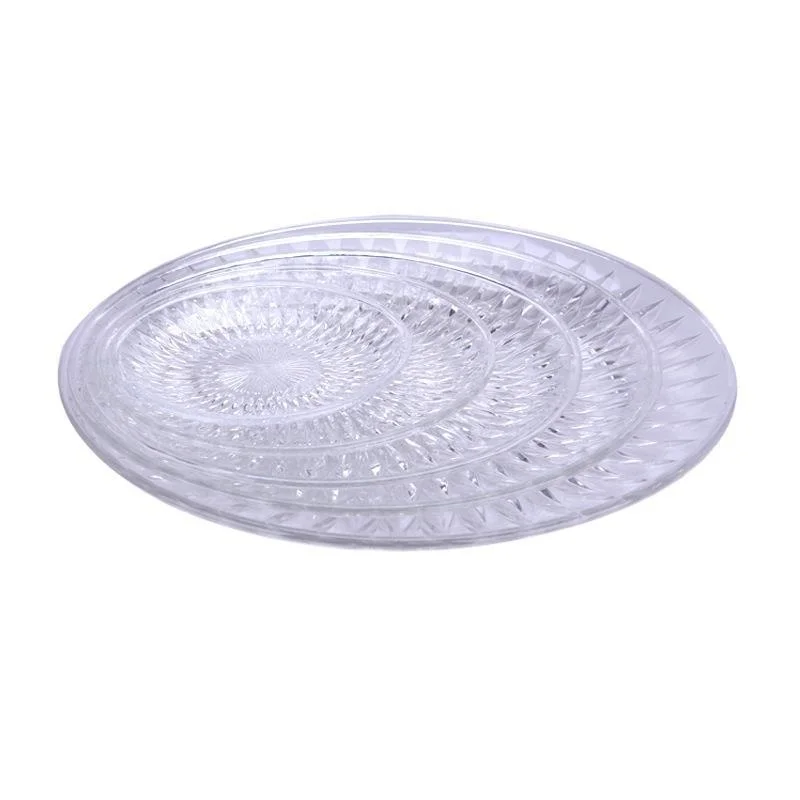 Dry Dishes Plastic Fruit Dried Dish Tray Acrylic Crystal Dessert Plates  Serving  transparent creative Home candy plate