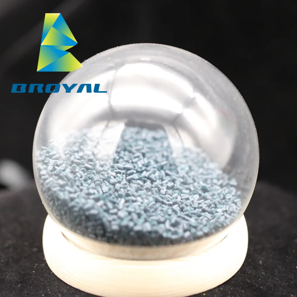 Broyal Green Gray Color Masterbatch EVA HDPE LDPE Granulates Green Blue Masterbatch for Injection