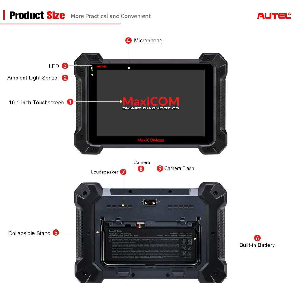Universal AUTEL MaxiCOM MK908P OBD2 Auto Diagnostic Tool ECU Programming Tool OBDII Scanner J2534 ECU Programmer
