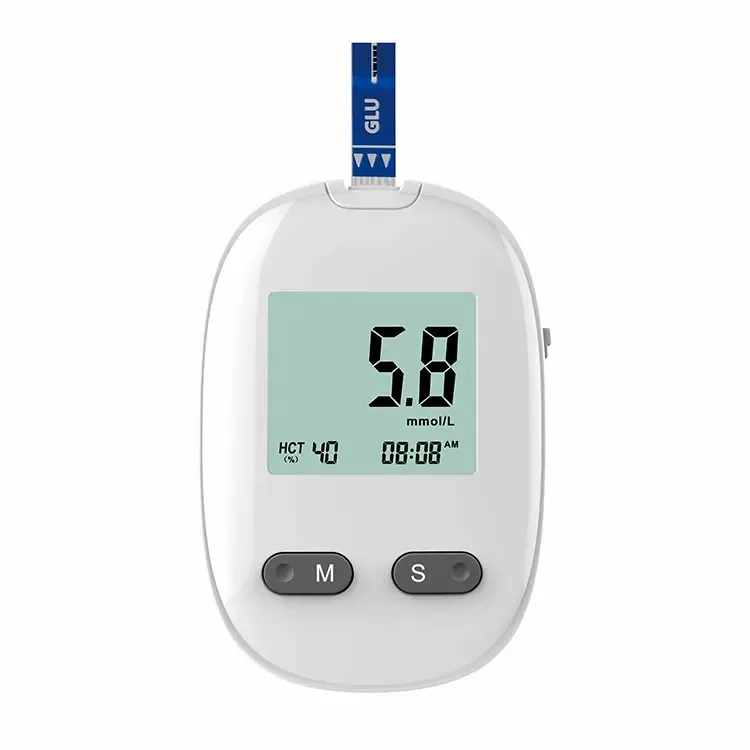 Blood Glucose Monitoring System Equipment Quick Test Auto Coding Blood Glucose Monitor Electric Plastic CE Greetmed Family