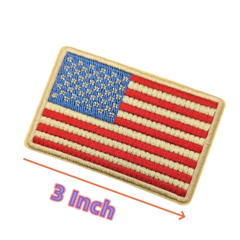 American Country State 4th July Tactical Flag Patches Wappens Trucker Hat Iron Embroidered Armband Badges Fabric Felt Backpack