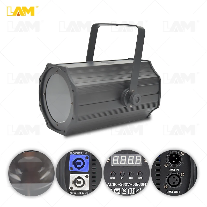 DMX dj lights led movinghead light wedding equipment Zoom COB LED 200W stage Lights 200W 2in1 Cob LED Par Spotlight For Studio