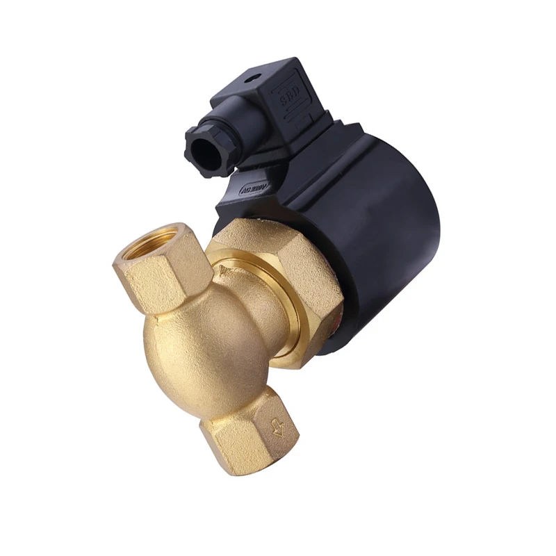 2L170 20 2/2 Way 220V Steam Air Water Solenoid Valve High Temperture Electric Steam Brass Solenoid Valve