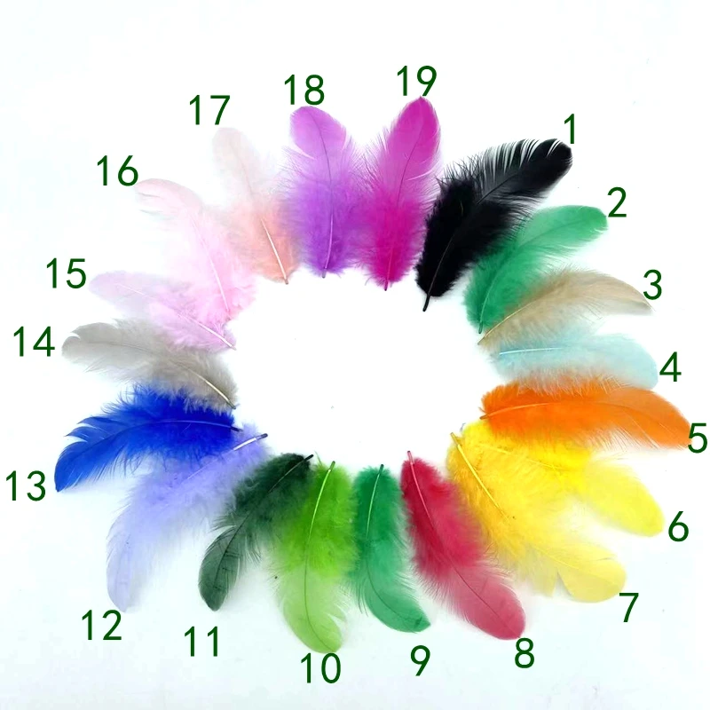manufacturer 100 pcs per bag Colorful 4-8 cm Decor Dyed small chicken Feather