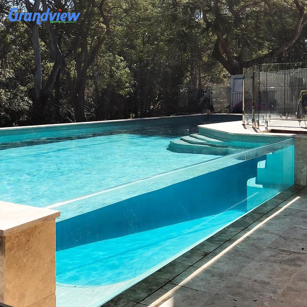 Customized 120mm 150mm 100% purity cast acrylic panels for swimming pool