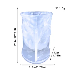 A7430 3D Snake and skull candle silicone mold DIY plaster skull pendant silicone mold